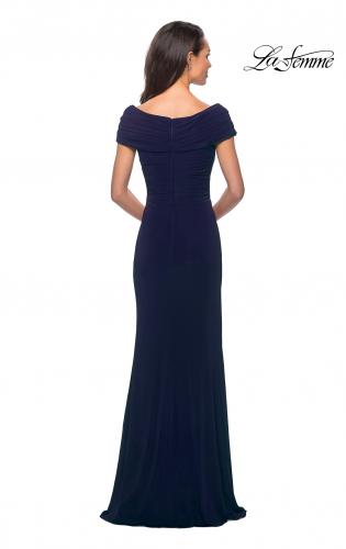la femme navy blue dress