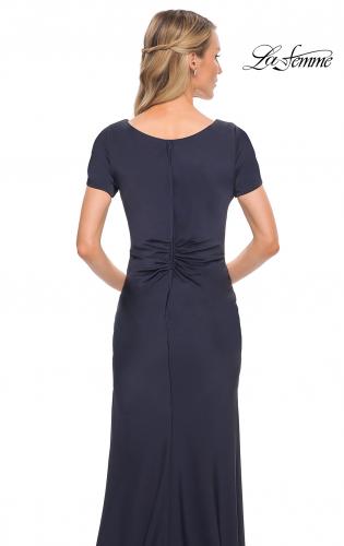 Picture of: Elegant Evening Gown with V Neck and Knot in Blue, Style: 29926, Detail Picture 6