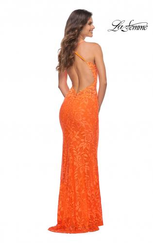 burnt orange satin prom dress