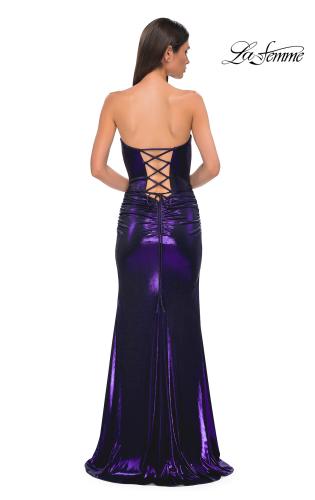 Picture of: Stunning Metallic Prom Dress with Sweetheart Neckline in Purple , Style 32757, Detail Picture 6