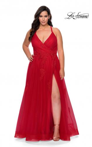 red formal gown plus size