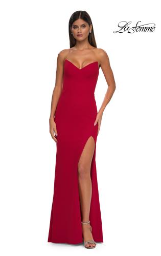 Picture of: Simple Prom Dress with Strapless Sweetheart Neckline in Red, Style: 32919, Detail Picture 5