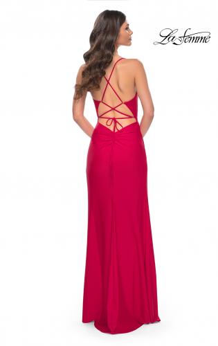 Strappy red hotsell prom dress