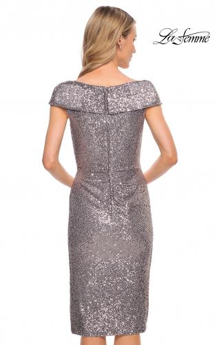 Mother of the bride/groom Formal Mid Length Sequined Cocktail Dress