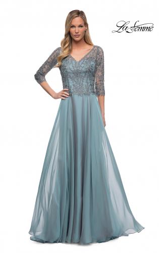 slate blue mother of the bride