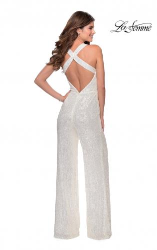 white shimmer jumpsuit