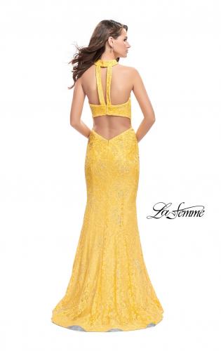 la femme yellow prom dress