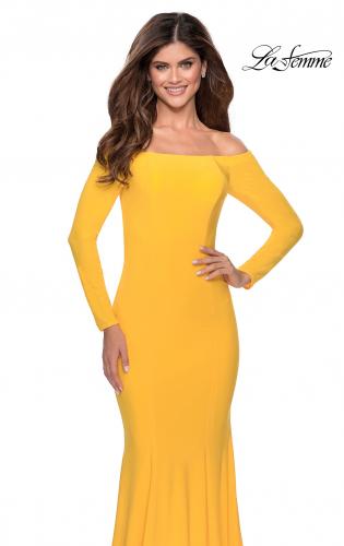 yellow long gown