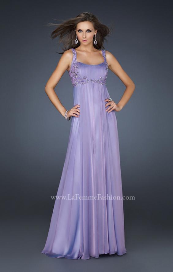 Picture of: Pleated Goddess Inspired Prom Dress with Beading in Purple, Style: 17476, Main Picture