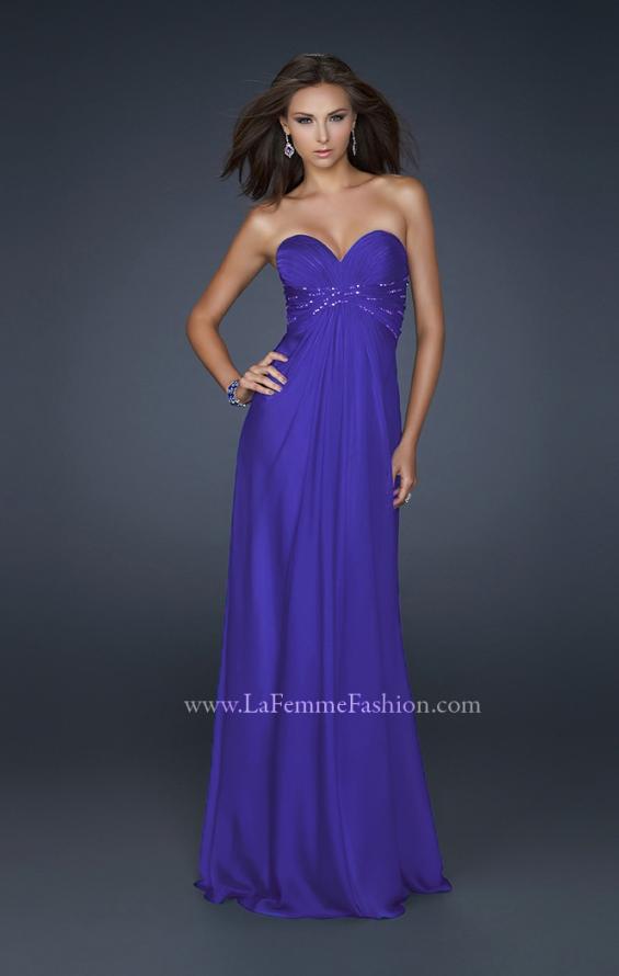 Picture of: Lightly Beaded Sweetheart Top Prom Dress with Full Skirt in Purple, Style: 17581, Main Picture