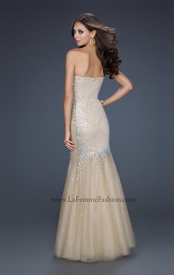 Picture of: Long Mermaid Prom Dress with Beading in Nude, Style: 17729, Detail Picture 3