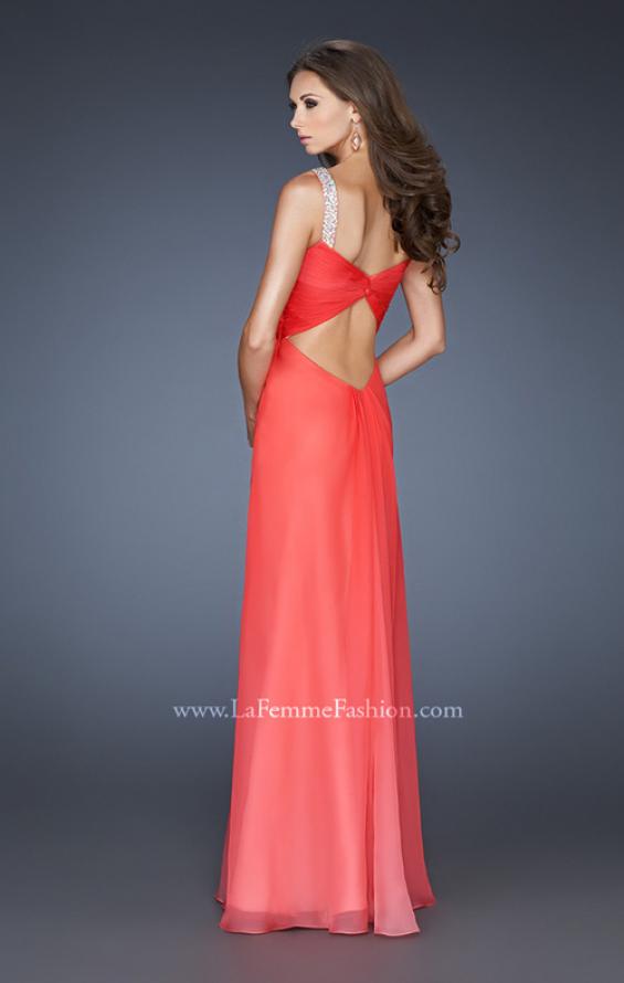 Picture of: Long Ombre Prom Dress with Sweetheart Neckline in Orange, Style: 18732, Back Picture