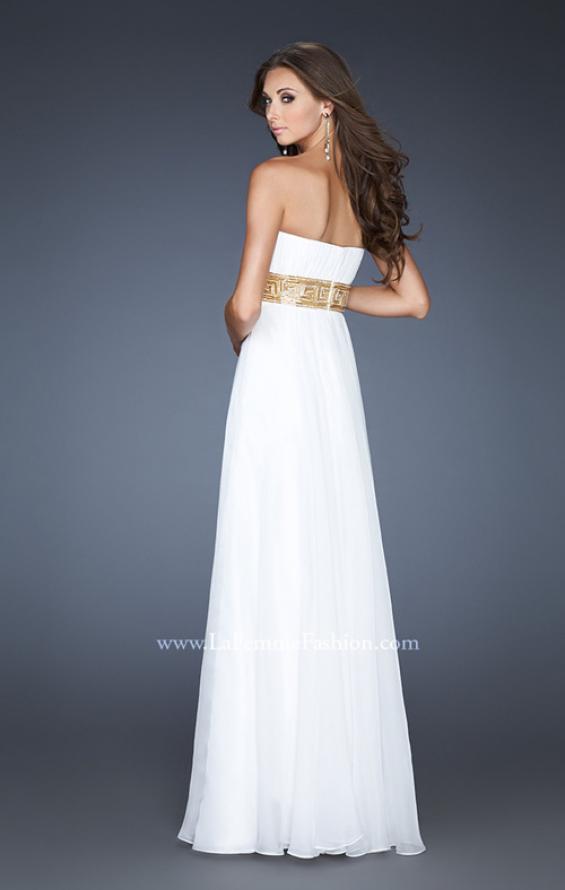 Picture of: Strapless Sweetheart Dress with Intricate Beaded Waist in White, Style: 18794, Back Picture