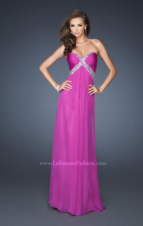 Picture of: Sweetheart Neckline Prom Dress with Beaded Empire Waist in Pink, Style: 18843, Main Picture