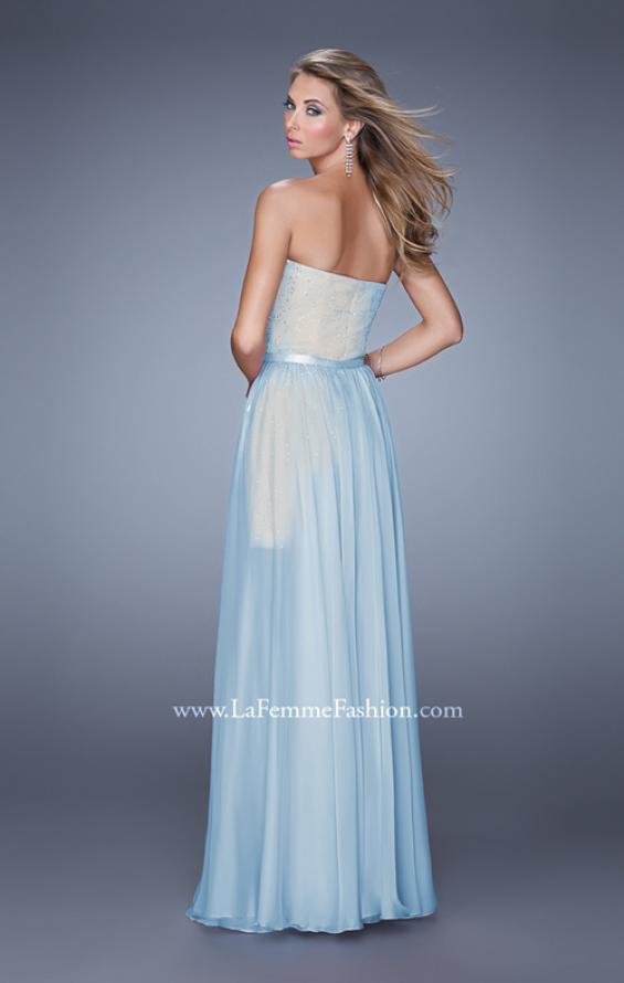 Picture of: Embellished Cocktail Dress with Detachable Chiffon Skirt in Blue, Style: 20446, Back Picture