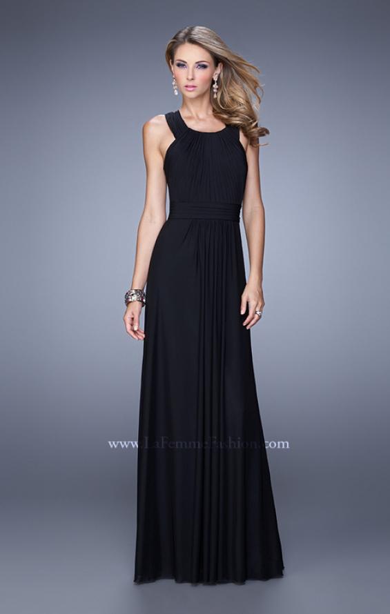 Picture of: Long Prom Dress with Adjustable Straps in Black, Style: 20765, Detail Picture 1