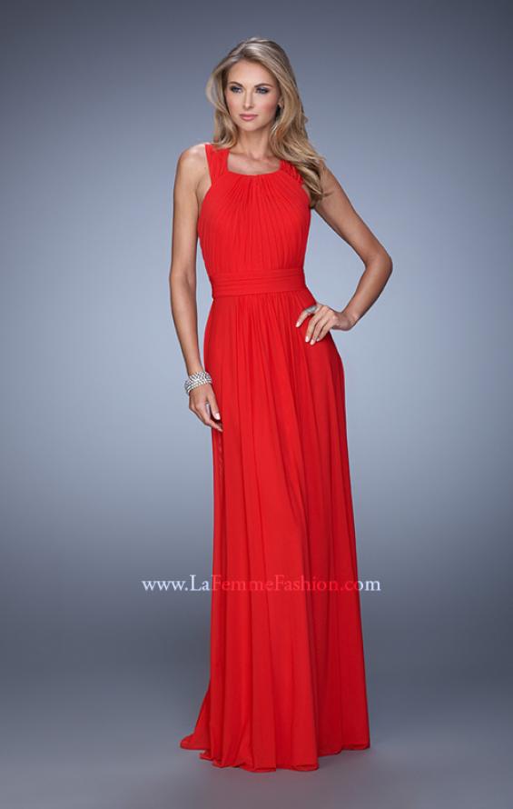 Picture of: Long Prom Dress with Adjustable Straps in Red, Style: 20765, Detail Picture 4