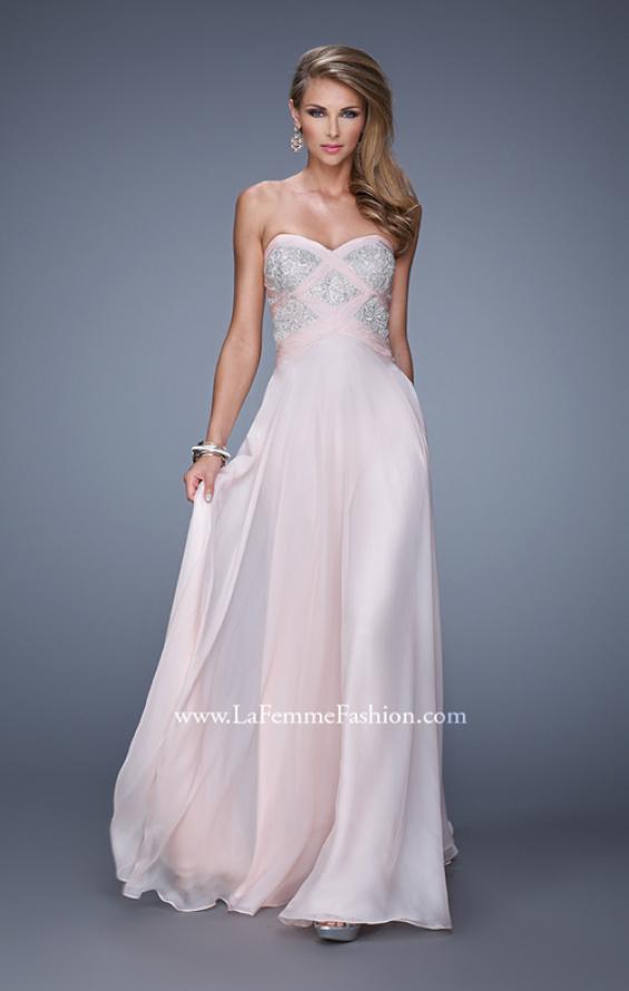 Picture of: Embroidered Bodice Prom Dress with Sweetheart Neck in Pink, Style: 20953, Main Picture