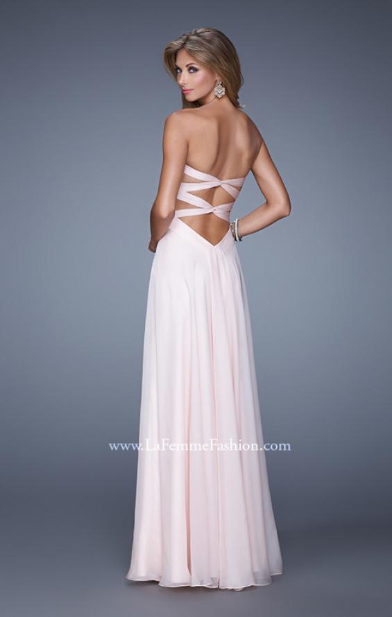 Picture of: Embroidered Bodice Prom Dress with Sweetheart Neck in Pink, Style: 20953, Back Picture