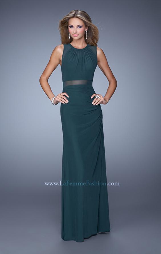 Picture of: Elegant Prom Dress with Sheer Cutouts and Sequins in Green, Style: 21147, Detail Picture 1