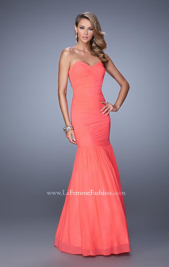 Picture of: Rhinestone Long Prom Gown with Gathering in Pink, Style: 21203, Main Picture
