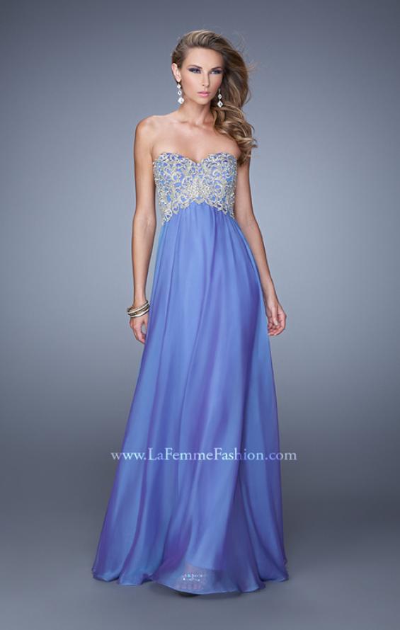 Picture of: Long Sweetheart Neckline Prom Dress with Empire Waist in Purple, Style: 21289, Main Picture