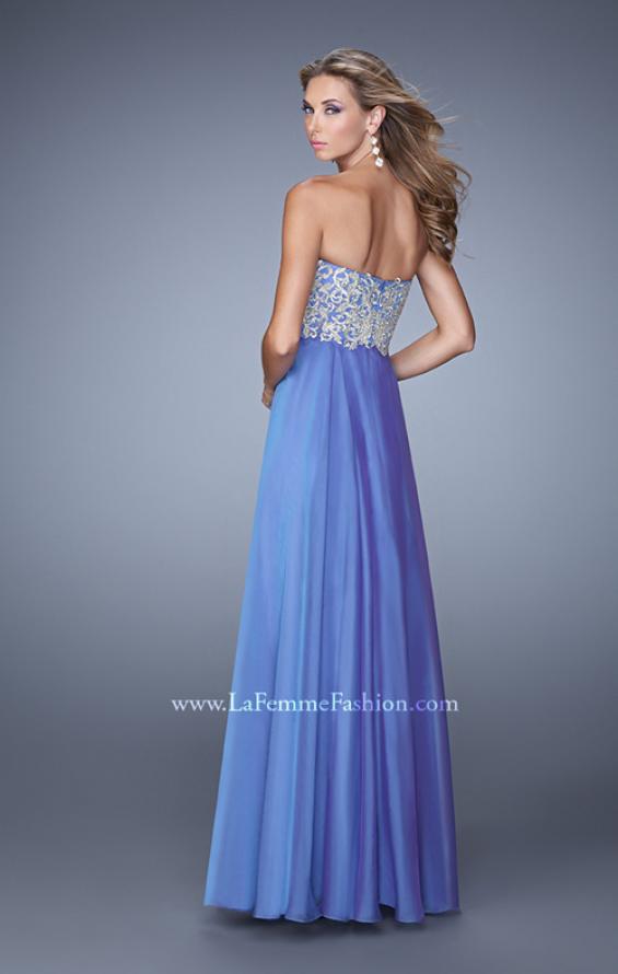 Picture of: Long Sweetheart Neckline Prom Dress with Empire Waist in Purple, Style: 21289, Back Picture