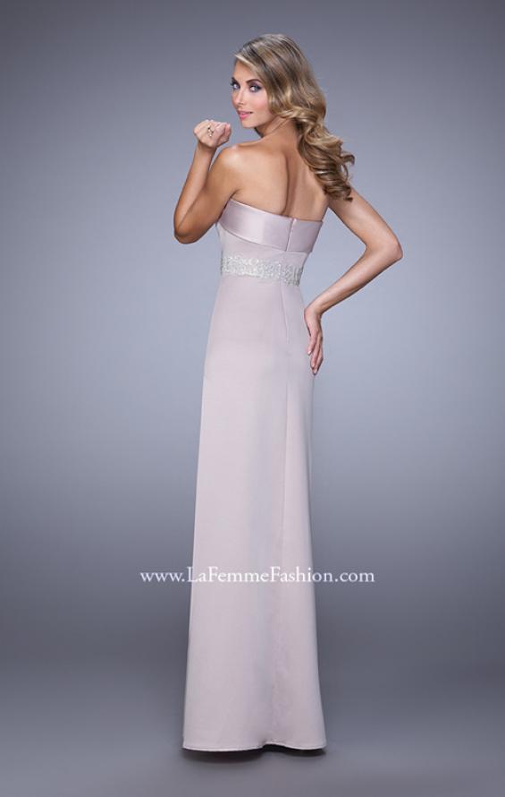 Picture of: Strapless Prom Dress with Intricate Beaded Embroidery in Champagne, Style: 21554, Back Picture