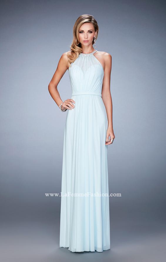 Picture of: Long Prom Dress with High Neck and Rhinestones, Style: 21974, Detail Picture 1