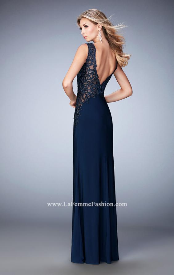 Picture of: Sweetheart Neckline Long Prom Dress with Low Back in Blue, Style: 22336, Back Picture