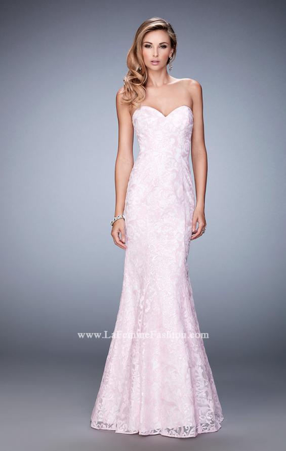 Picture of: Long Sequin Lace Prom Dress with Sweetheart Neckline in Pink, Style: 22431, Detail Picture 1