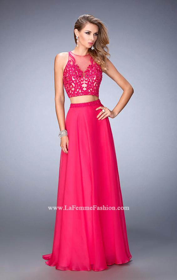 Picture of: Beaded and Embroidered Two Piece Prom Dress in Pink, Style: 22652, Main Picture