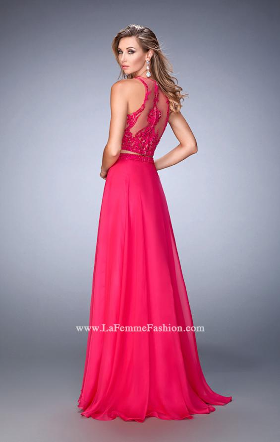 Picture of: Beaded and Embroidered Two Piece Prom Dress in Pink, Style: 22652, Back Picture