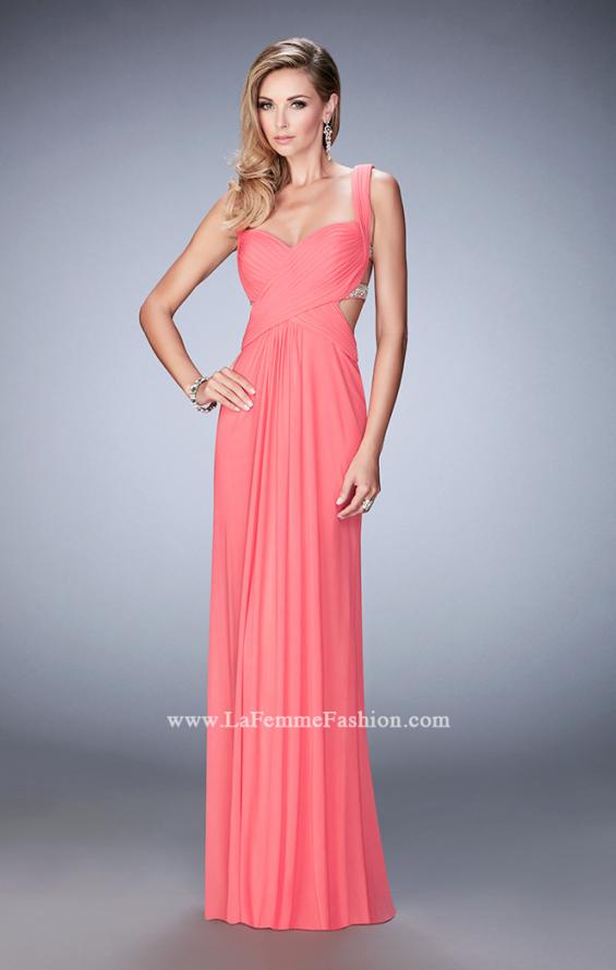 Picture of: Long Sweetheart Neckline Prom Dress with Crystals in Orange, Style: 22727, Detail Picture 1