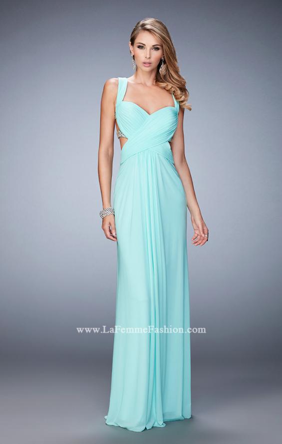 Picture of: Long Sweetheart Neckline Prom Dress with Crystals in Blue, Style: 22727, Detail Picture 2
