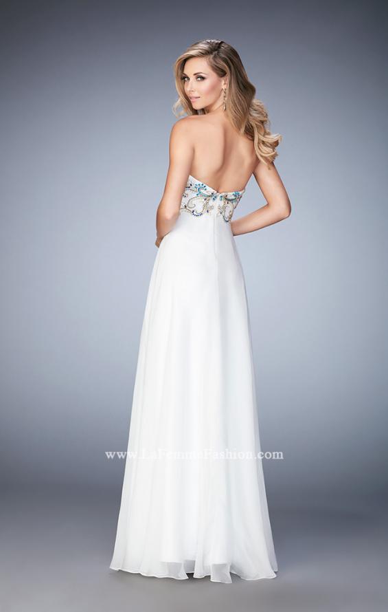 Picture of: Embellished Long Prom Dress with Sweetheart Neckline in White, Style: 22926, Back Picture