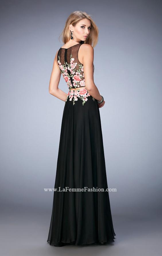 Picture of: Two Piece Prom Gown with Sheer Neckline and Back in Black, Style: 22936, Back Picture