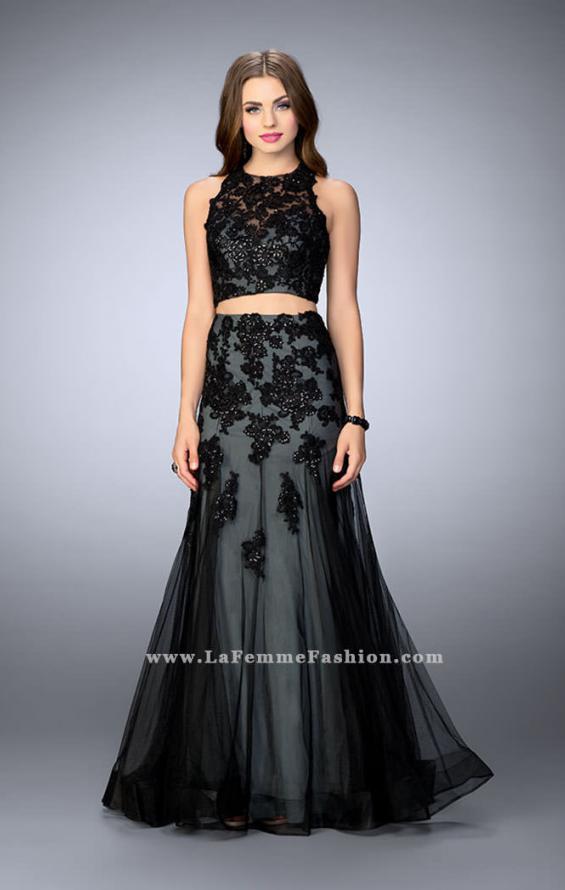 Picture of: Two Piece Dress with a Racer Back and Mermaid Skirt in Black, Style: 23543, Main Picture