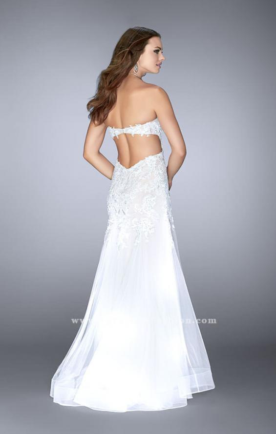 Picture of: Strapless Sweetheart Dress with Tulle Mermaid Skirt in White, Style: 23578, Back Picture