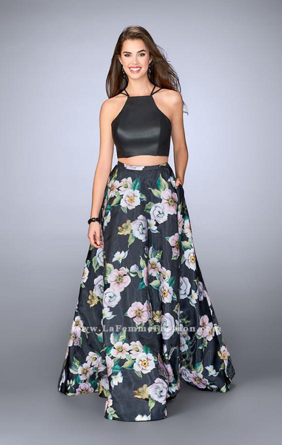 Picture of: Floral Two Piece Dress with Strappy Back and Pockets in Print, Style: 24280, Main Picture