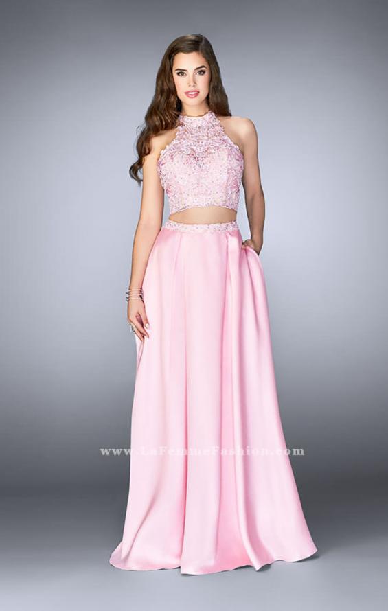 Picture of: A-line Lace Two Piece Dress with Floral Embroidery in Pink, Style: 24407, Main Picture