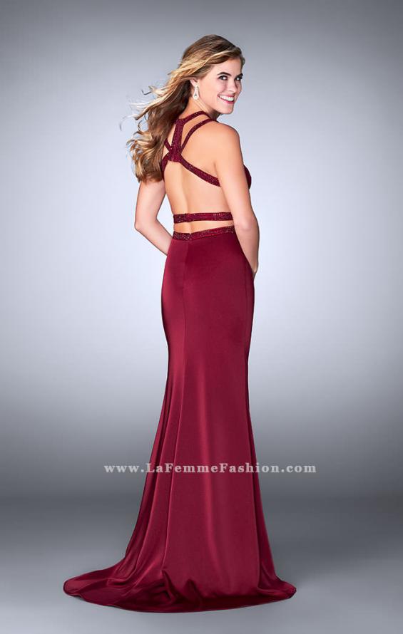Picture of: Beaded strappy two piece with a high neckline in Red, Style: 24420, Detail Picture 4