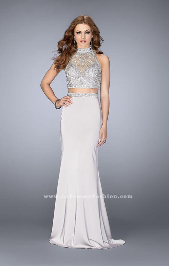 Picture of: High Neck Two piece Prom Dress with Detailed Beading, Style: 24495, Detail Picture 2