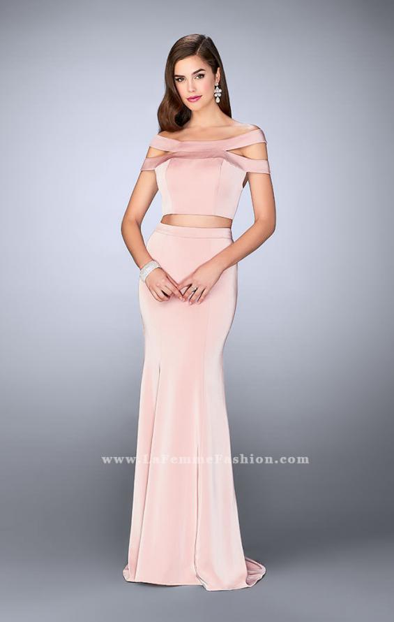Picture of: Off the Shoulder Two Piece Dress with Strappy Back in Pink, Style: 24520, Detail Picture 2