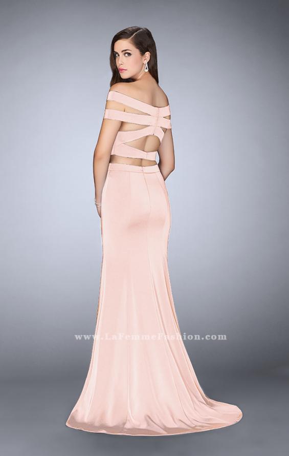 Picture of: Off the Shoulder Two Piece Dress with Strappy Back in Pink, Style: 24520, Detail Picture 3