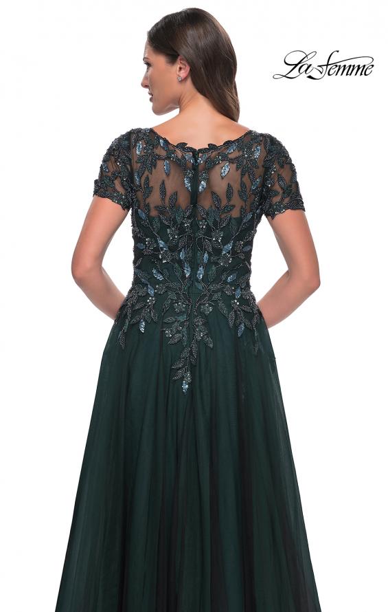 Picture of: Beautiful A-Line Tulle Dress with Beaded Bodice in Black Emerald, Style: 31267, Detail Picture 2