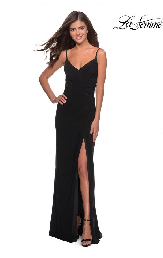 Picture of: Long Sequined Dress with Sweetheart Neckline in Black, Style: 27879, Detail Picture 8