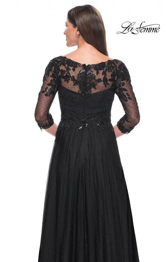 Picture of: Black Evening Dress with Rhinestones and Lace in Black, Style: 31776, Detail Picture 2
