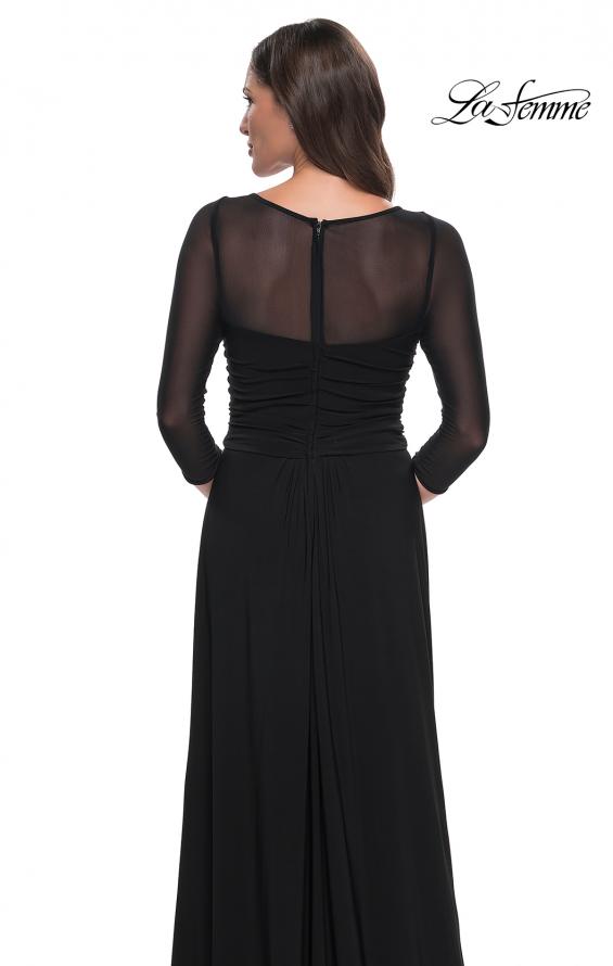 Picture of: Chic Black Evening Dress with Illusion Neckline and Sleeves in Black, Style: 30230, Detail Picture 4