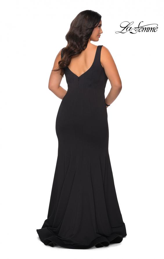 Picture of: Long Jersey Plus Size Mermaid Prom Dress in Black, Style: 28975, Back Picture
